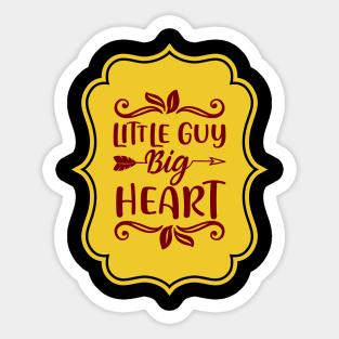 Little Guy Big Heart | Cute Kid's Sticker